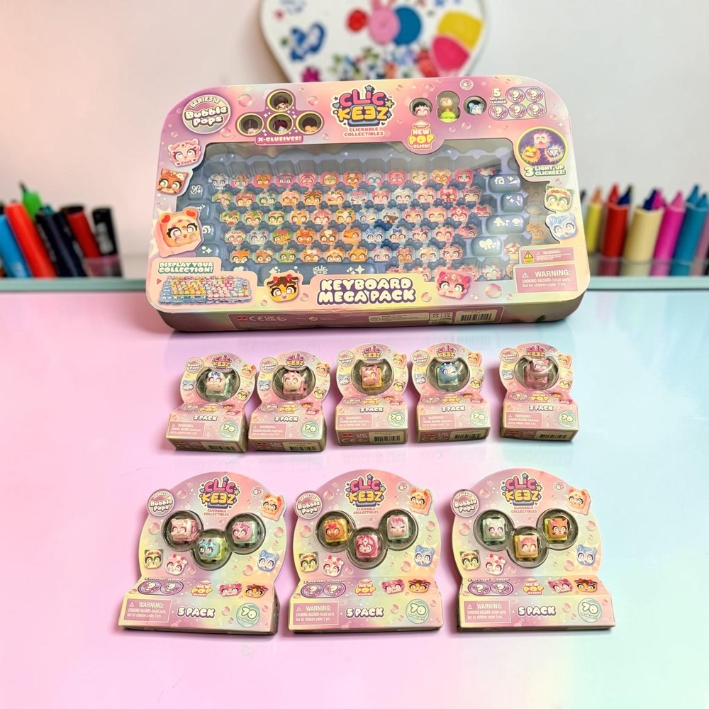 ClicKeze Clickable Collectibles Keyboard Mega Pack & Mystery Pack Bundle Lot